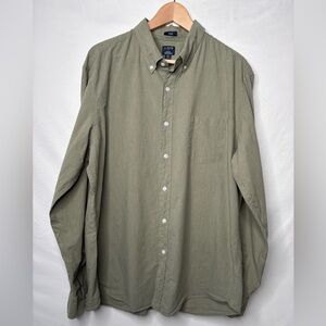 J. Crew Flex Washed Slim Button Down Green size XL
